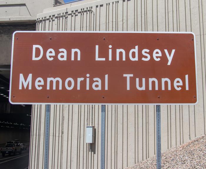 Dean Lindsey Memorial Tunnel Sign